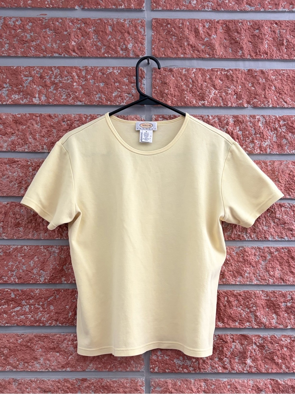 🌟 Talbots Pale Yellow Crewneck Tee